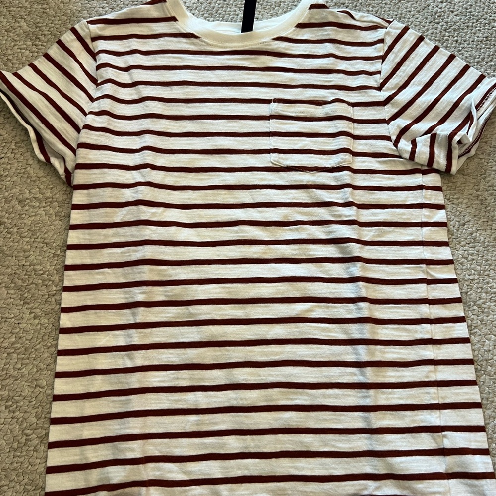 Boys Janie & Jack Brown/White Striped T-Shirt